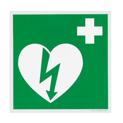 DefiSign AED Sticker 15x15 cm - 2804