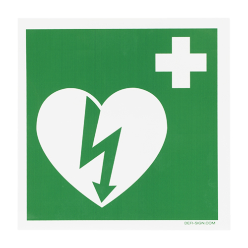 DefiSign AED Sticker 15x15 cm - 5015