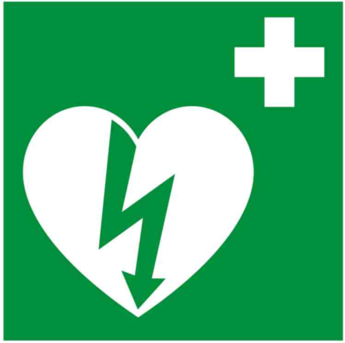 DefiSign AED Sticker 15x15 cm - 3661