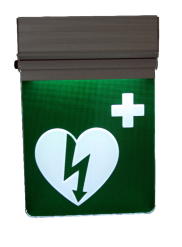 AED-pictogram op bord met LED-verlichting - 273