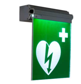 AED-pictogram op bord met LED-verlichting - 1636