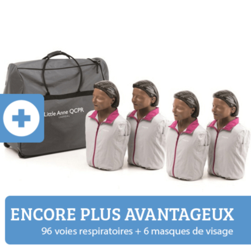 Laerdal Little Anne QCPR 4-pack, donkere huid