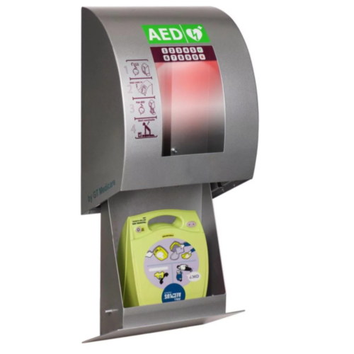 SixCase SC1440 RVS AED Buitenkast Met Pincodeslot (Grijs)  - 12366