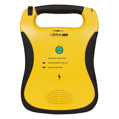 De volautomatische AED heeft geen schokknop